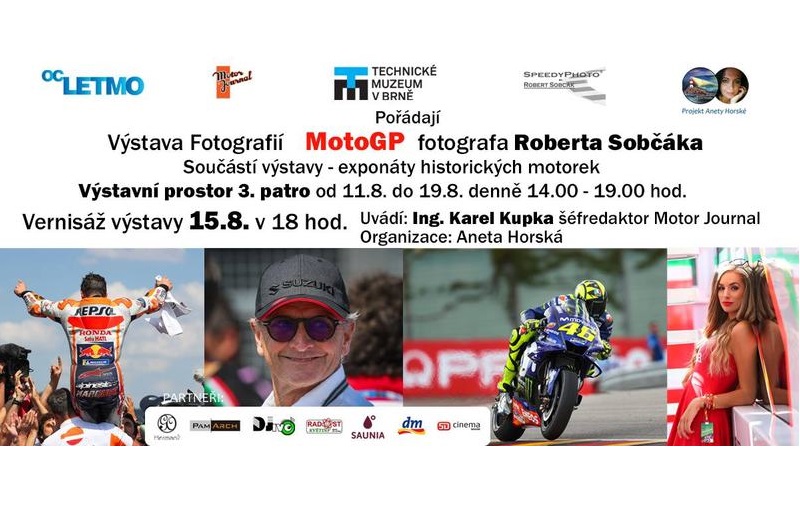 V Brne bude výstava fotografií z MotoGP Roberta Sobčáka