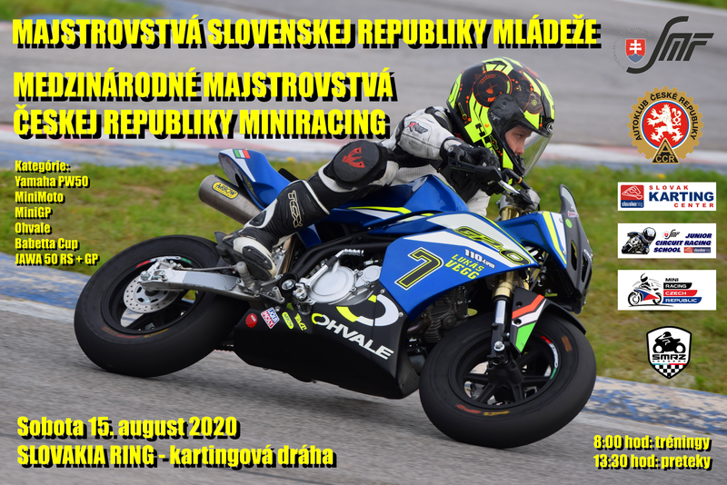 Informácie k pretekom MSR a SP mládeže a MMČR Miniracing na Slovakia Ringu