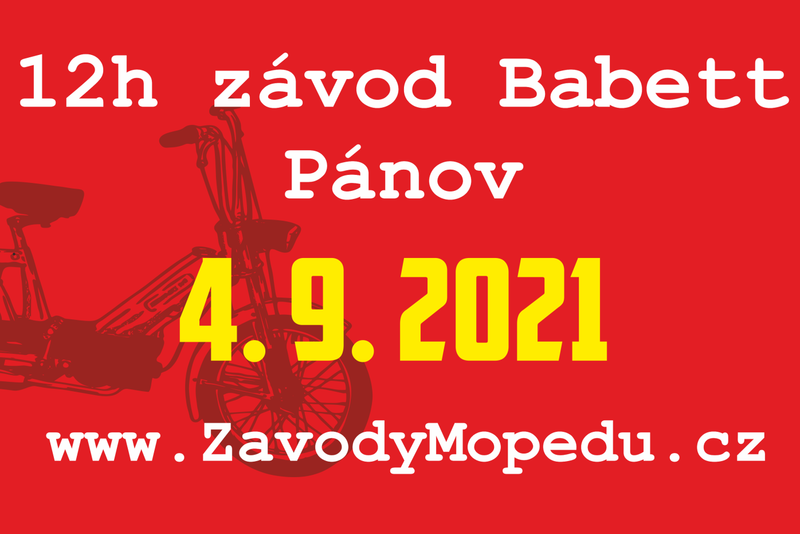 Pozvánka na mezinárodní 12ti hodinový závod Babett, Stadionů a dalších mopedů