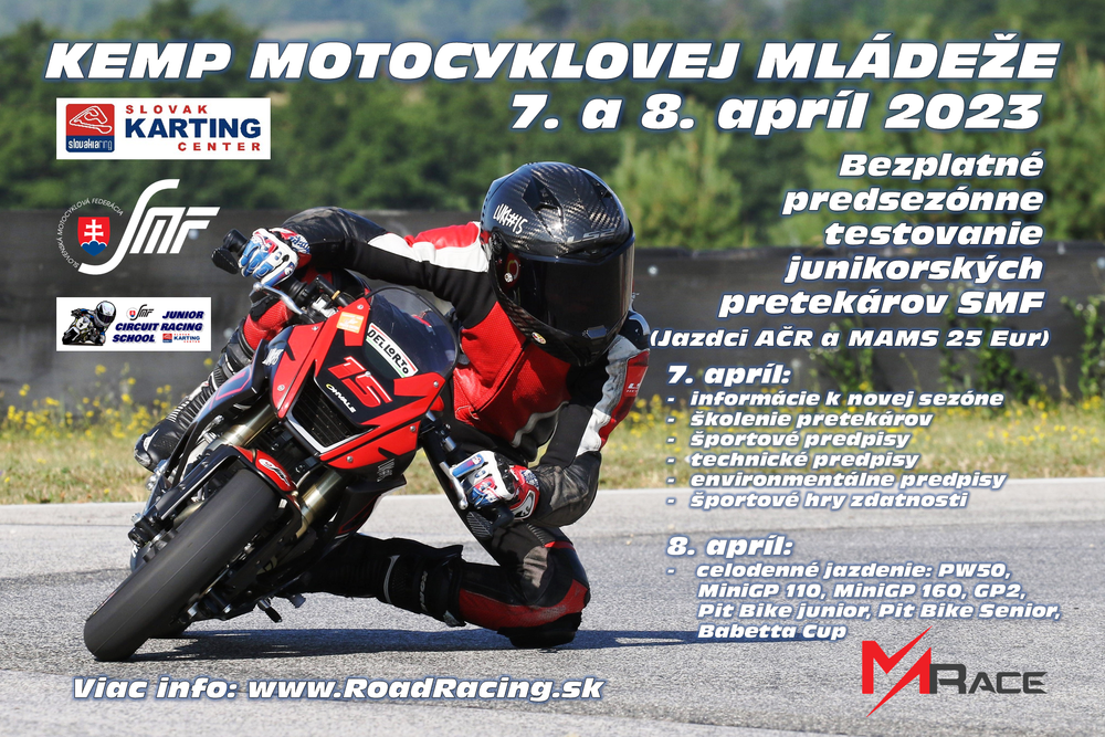 Kemp motocyklovej mládeže – 7. a 8. apríl na Slovakia Ringu