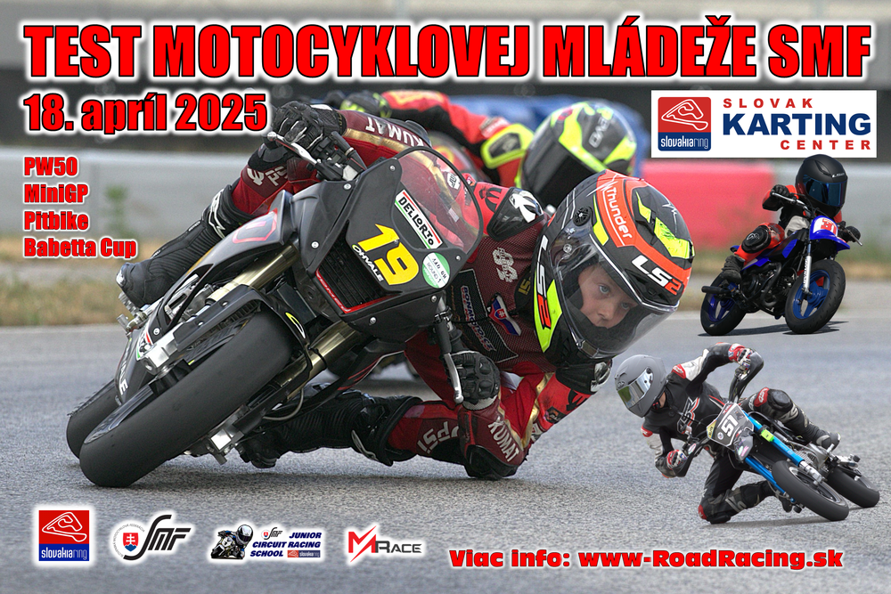 Test motocyklovej mládeže SMF 2025 – AKTUALIZOVANÉ