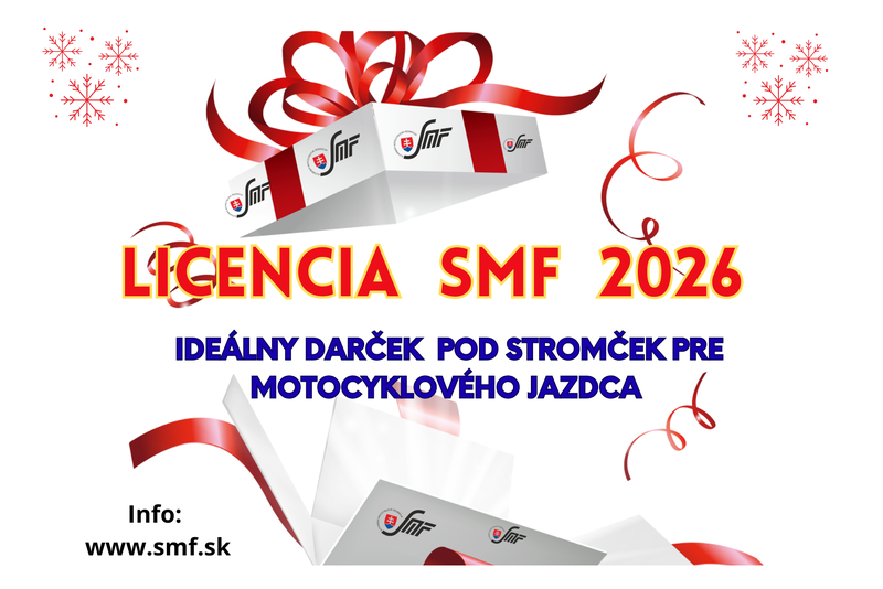 Licencia SMF 2026 – ideálny darček pre motocyklového jazdca