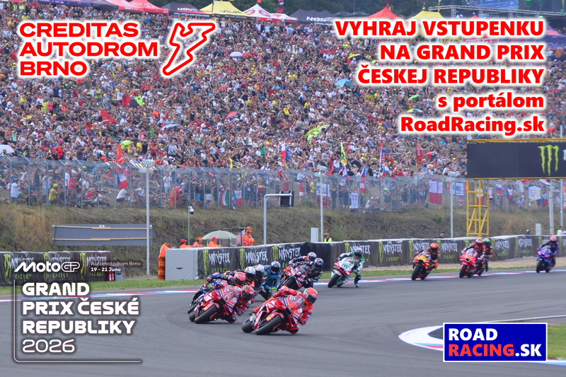 Vyhraj GOLD vstupenku na GRAND PRIX ČESKEJ REPUBLIKY 2026 s portálom RoadRacing.sk