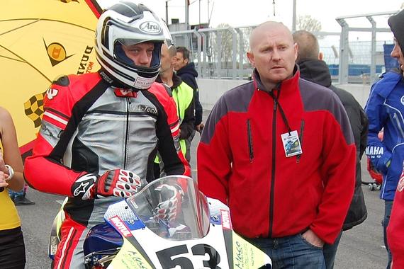 Miroslav Sloboda (na motocykli) a Milan Murgaš