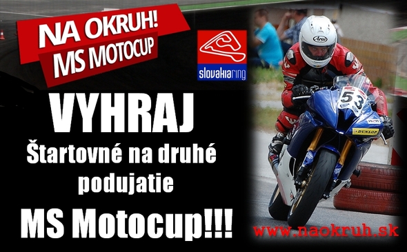 Vyhraj štartovné na druhé podujatie MS Motocup!